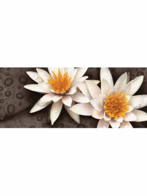 Base Decorada Flor De Lotto Negro Cara Única